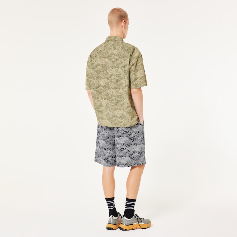 Outdoor Printed Short - Aop Mountain Black Cement