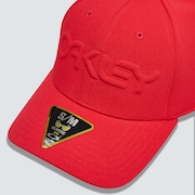 6 Panel Stretch Hat Embossed - Red Line