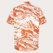 Deco Palms Rc SS Button Down - Duality Swirl White/Brown