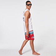Retro Bloom 20 Boardshort - Red Line Hawai/Stripe