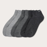 Short Solid Socks (3 Pcs) - Dark Gray Heather