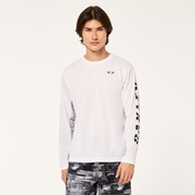 Slant Logo Print L/S Tee 8.0 - White