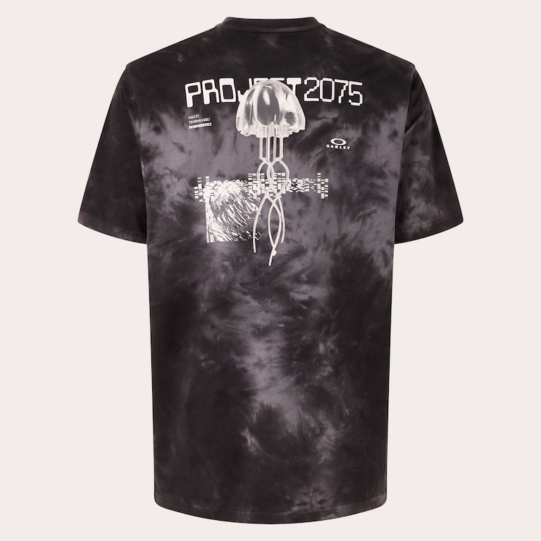 Mtl Tendrils Tee - Black Tie Dye