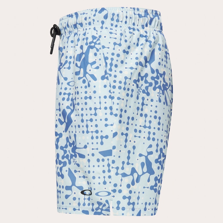 All Hibiscus 17'' Beachshort - Monog Pixels Frost