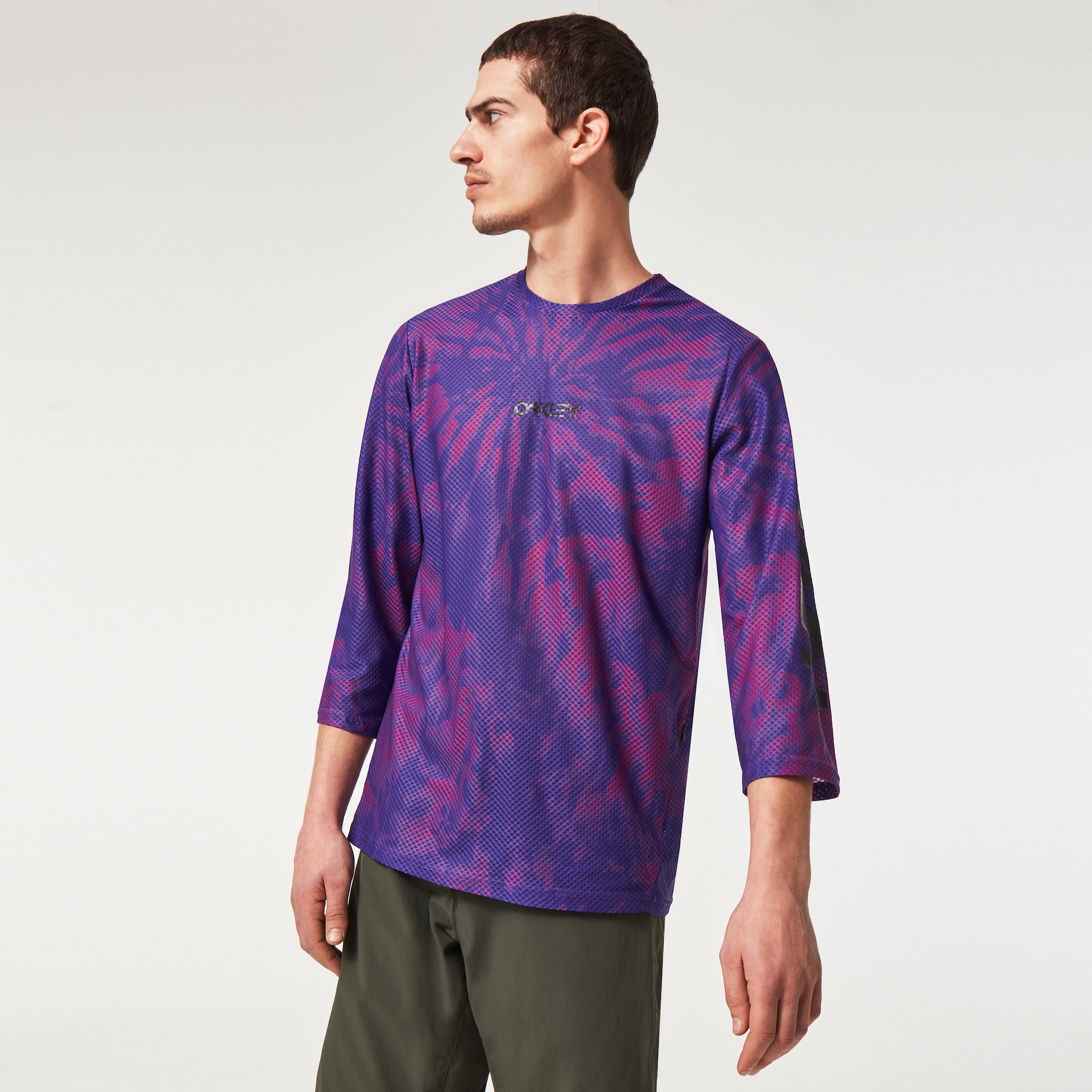 Oakley Ridestore Oakley Ride Free 3/4 Jersey in Purple Mountain Td Print | Oakley® AU