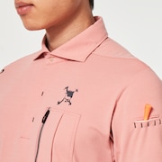 Skull Revolve 3D Pocket Shirt - Coral Marle