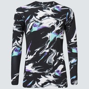 Technical Base Layer Ls Crew - Black Storm Print