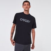 3D Lines Bib Logo Tee - Blackout