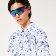 Skull Geo Foliage Shirt - White Print