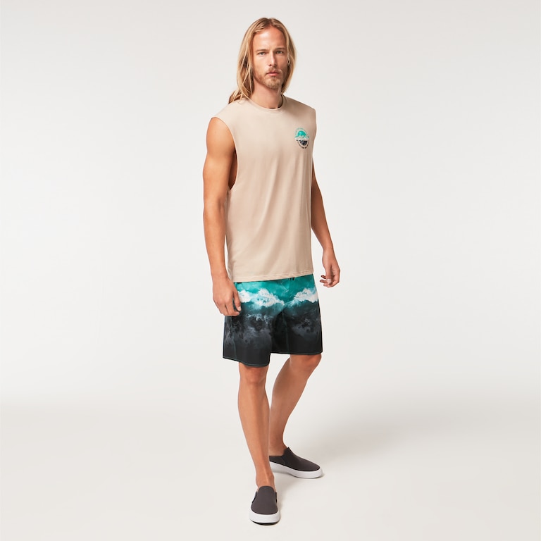 Whitewash 20" Boardshort - Mint Green Wave