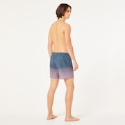 Sand Pixel Rc 16" Beachshort - Gradient Monogram Slate/Toadstool