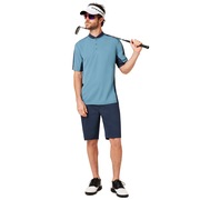 Bomber Collar Piquet Polo - Alien Blue