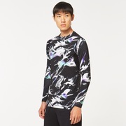 Technical Base Layer Ls Crew - Black Storm Print