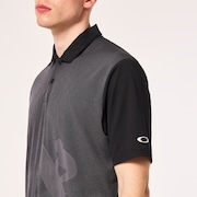 Jacquard Printed Polo - Blackout