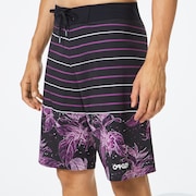 Retro Split 21 Boardshort - Purple Flower/Stripe