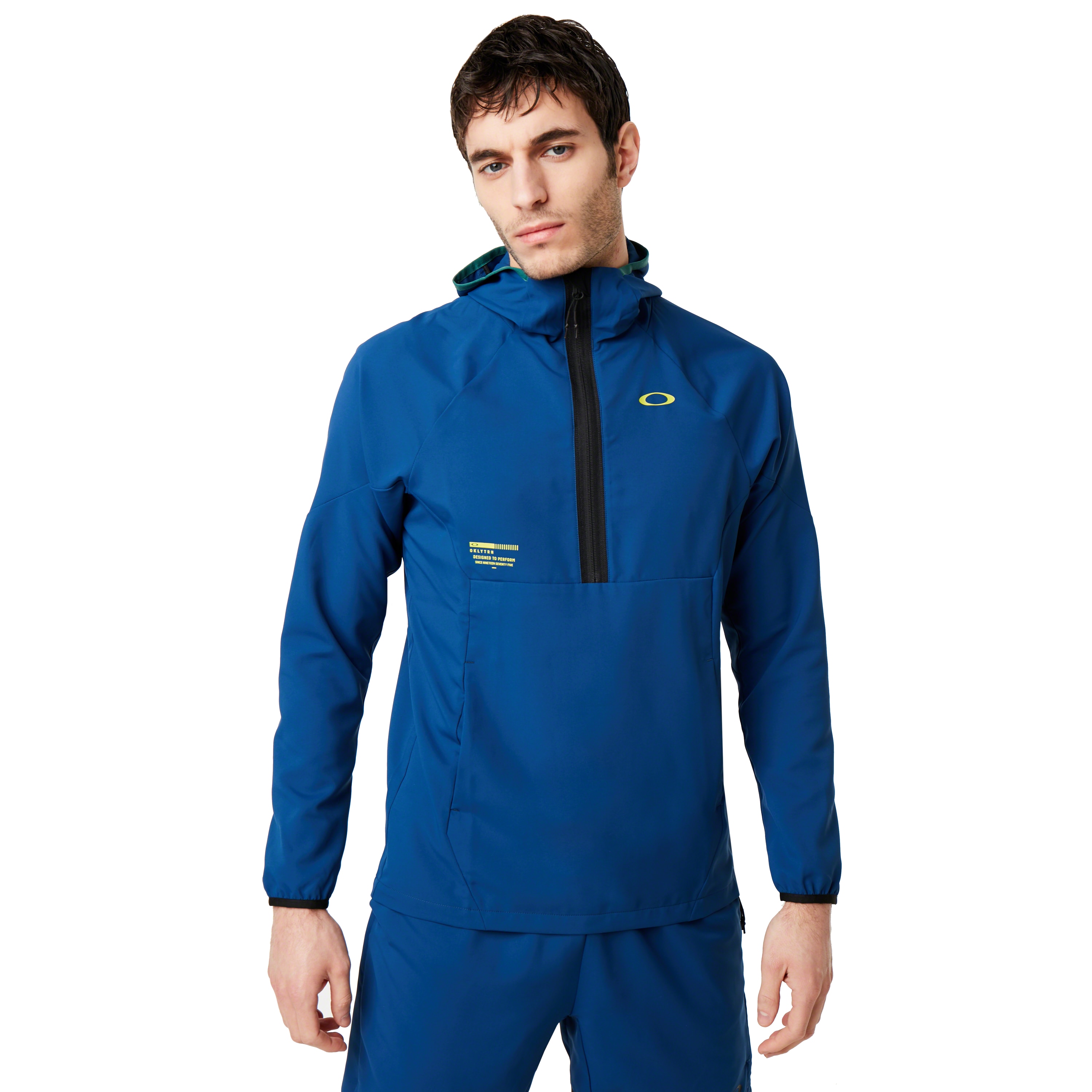 Oakley Enhance Wind Hoody Anorak 9.0 in Dark Blue | Oakley