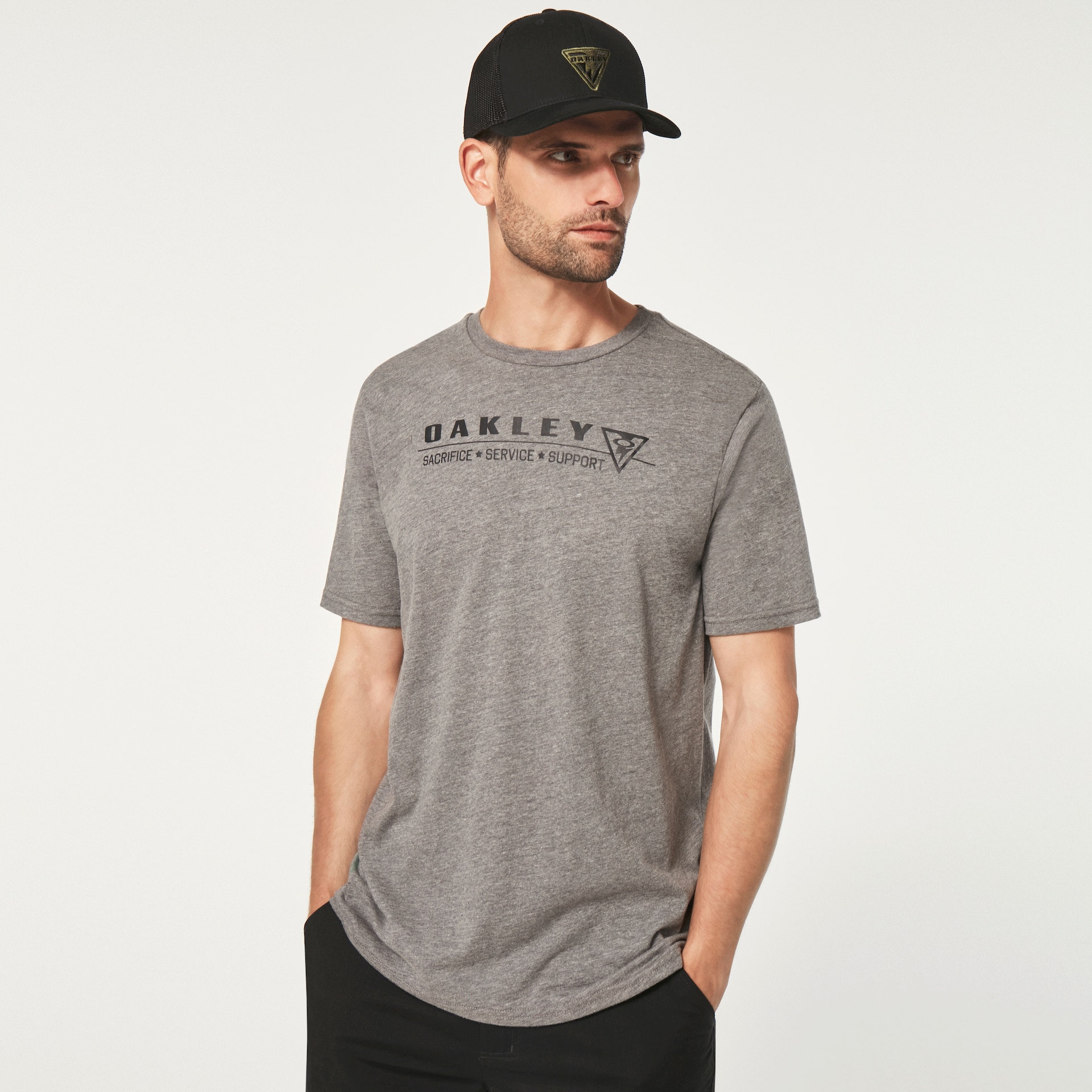 Oakley Men's Si Pillars Tee - Athletic Heather Gray Size: XXL