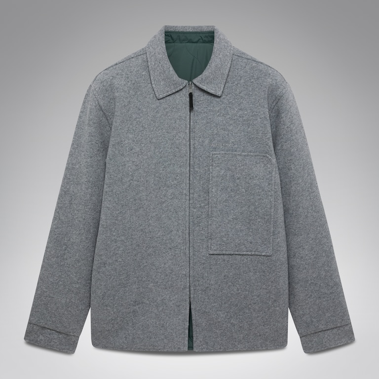 Off-Slope Solid Overshirt - Cement Melange
