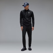 Skull Embossed LS Mock Shirt 2.0 - Pitch Black