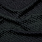 Striking Matelasse Hoodie - Pitch Black