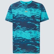 Water Print Short Sleeve Tee - Blue Water Print