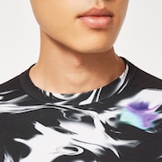 Technical Base Layer Ls Crew - Black Storm Print