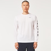 Slant Logo Print L/S Tee 6.0 - White