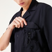 Cuban Collar SS Shirt - Blackout