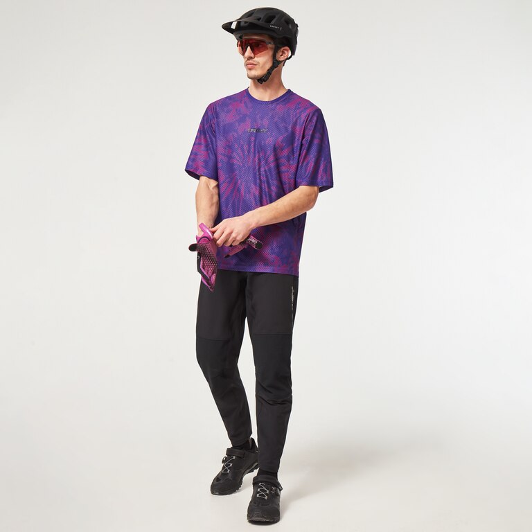 Ride Free Ss Jersey - Purple Mountain Td Print