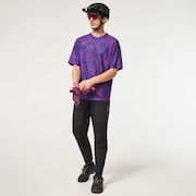 Ride Free Ss Jersey - Purple Mountain Td Print