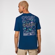 Circled Feathers B1B Tee - Poseidon