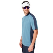Bomber Collar Piquet Polo - Alien Blue