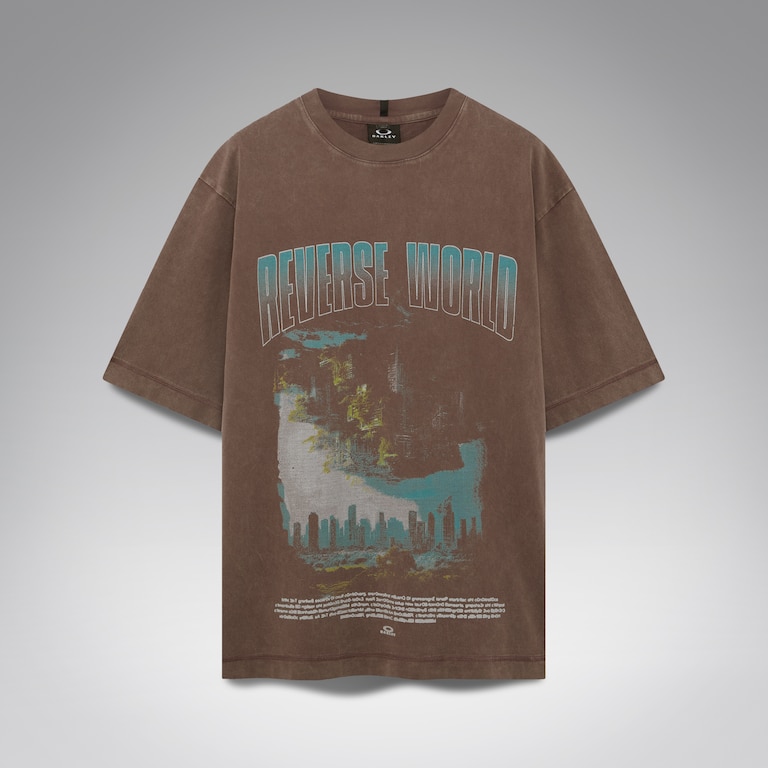 Reverse World Tee - Dark Umber