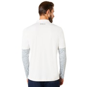 Polo Shirt Long Sleeve Printed Sleeve - Arctic White