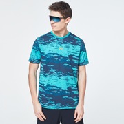 Water Print Short Sleeve Tee - Blue Water Print
