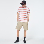 Six Stripes Short Sleeve  Tee - White