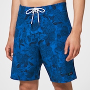 Dark Floral 18 Rc Boardshorts - Blue Flower