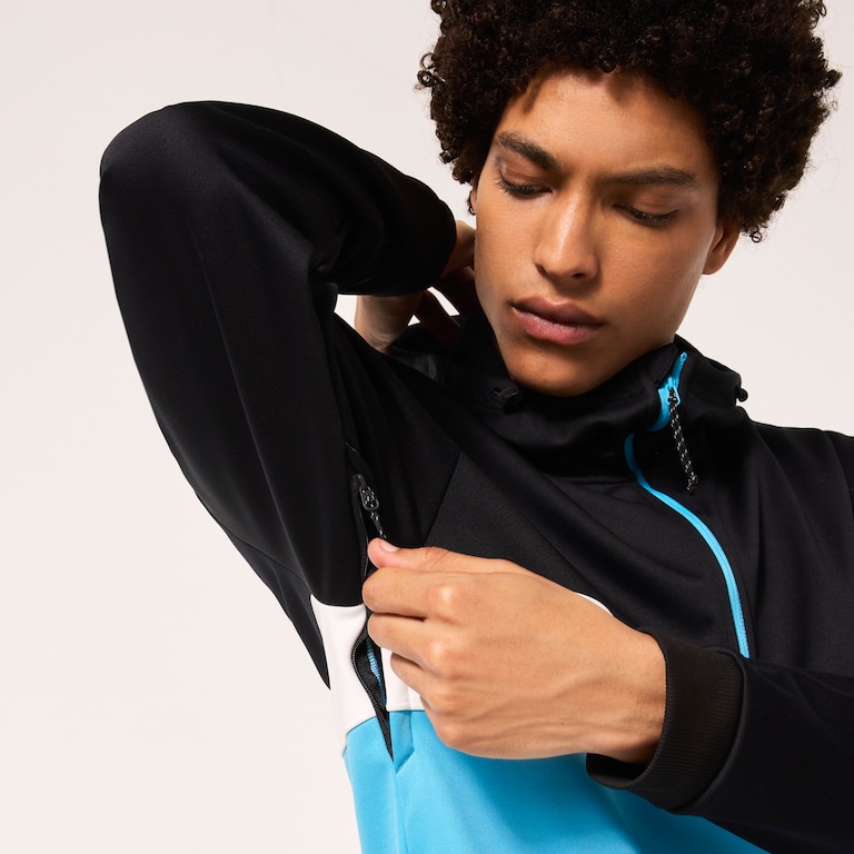 Tnp Nose Grab Softshell Hoodie - Black/Bright Blue