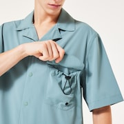 Cuban Collar SS Shirt - Pacific