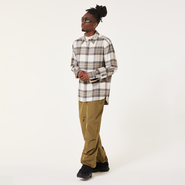 Oak Plaid LS Shirt - White/Black/Pebble