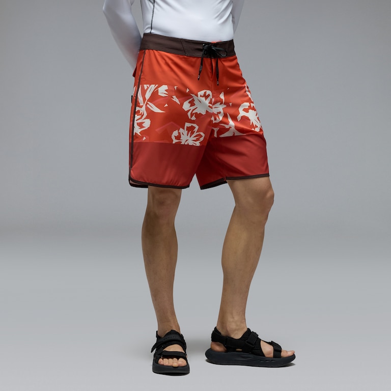 Session Rc 19" Boardshort - Camo Hibiscus Av Orange