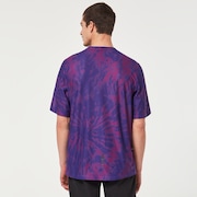 Ride Free Ss Jersey - Purple Mountain Td Print