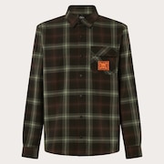 Tc Skull Flannel Shirt - Green/Brown
