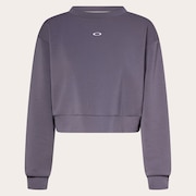 Radiant Peach Fleece Cropped 1 - Gray Dust
