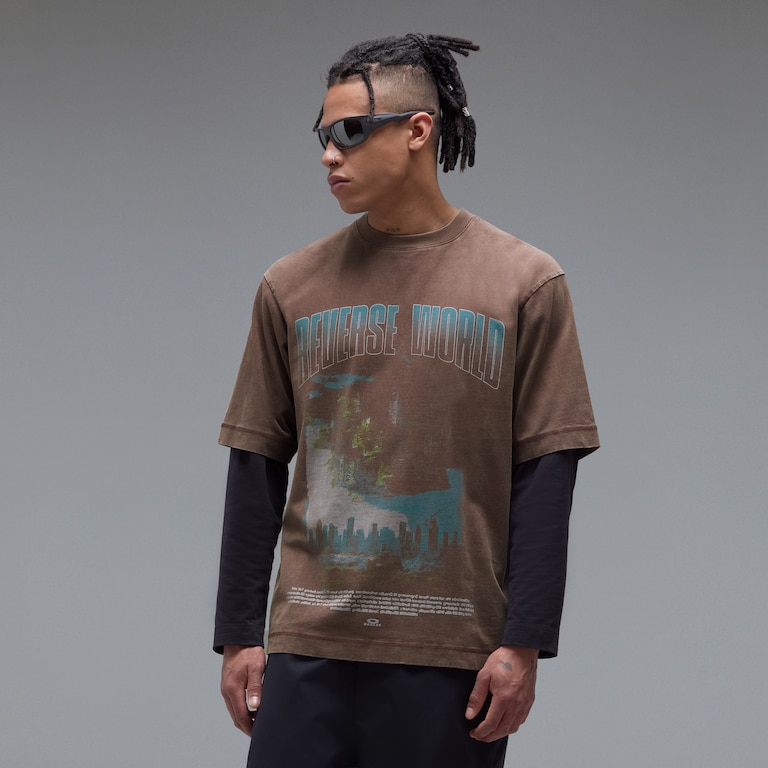 Reverse World Tee - Dark Umber