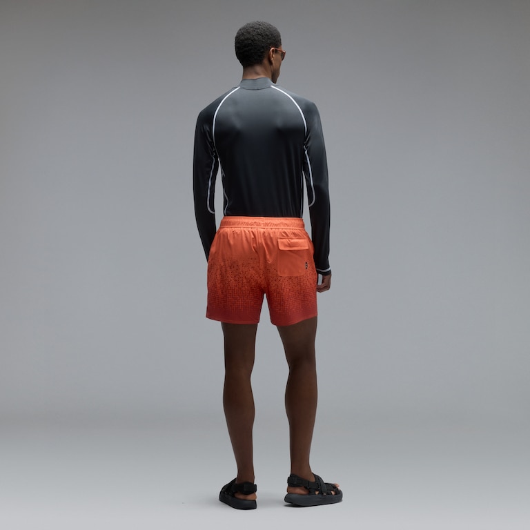 Sand Pixel Rc 16" Beachshort - Monogram Gradient Orange