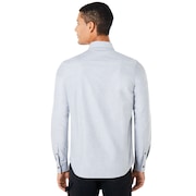 Icon Oxford Logo LS Shirt - Stone Gray