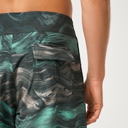 Marble Swirl 19" Boardshort - Mint Green Magma