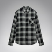Podium Plaid Ls Flannel - Pitch Bla/Cem/Mist Check