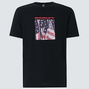 USA Flag Picture Short Sleeve Tee - Blackout
